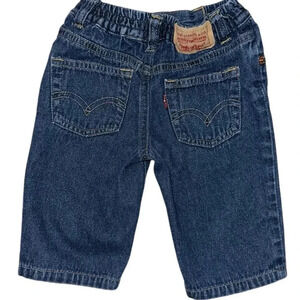 LEVI’S JEANS FOR GIRLS 3/6 Months 100% Cotton Dark Blue Pull On SO CUTE!!